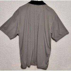 Champions Tour Mens XXL Golf Polo Shirt Top Striped Tan Black Short Sleeve